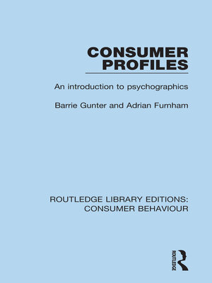 cover image of Consumer Profiles (RLE Consumer Behaviour)